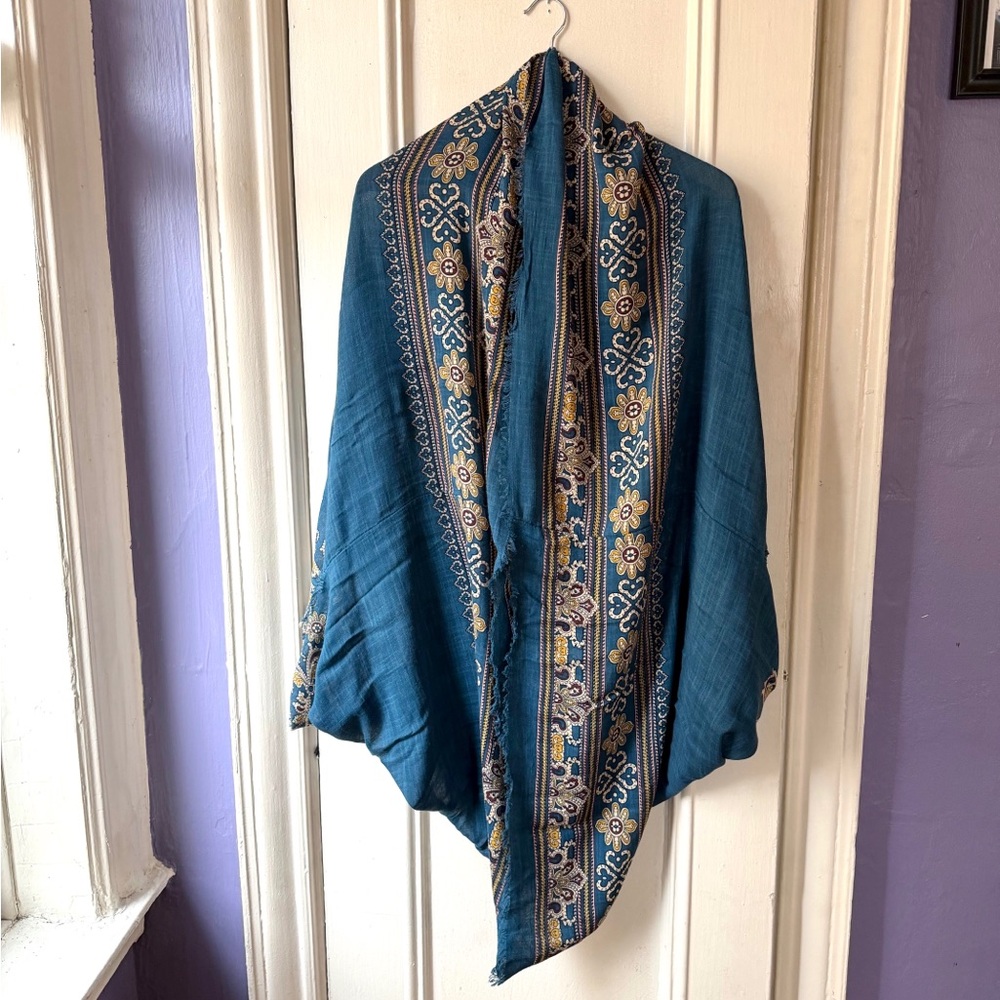 American Eagle Teal Boho Shawl